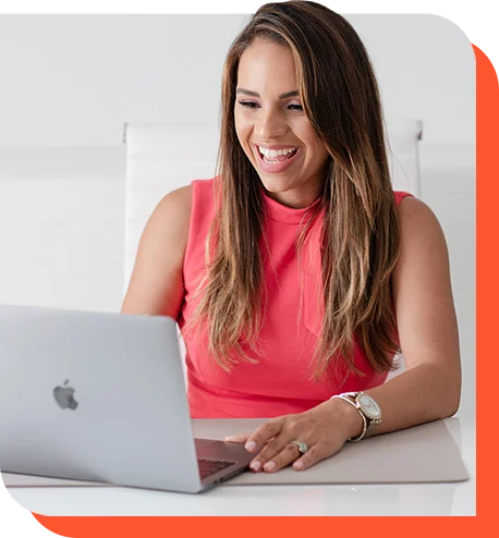 Maria Puche reviewing a client's financial plan over a video call
